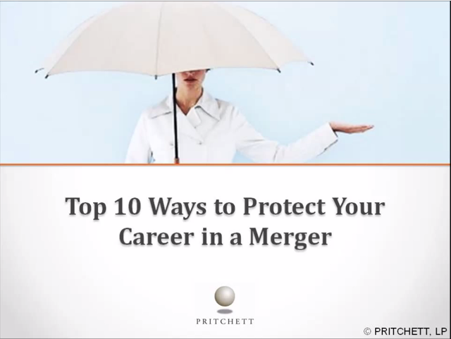 Top 10 ways to protect your career in merger