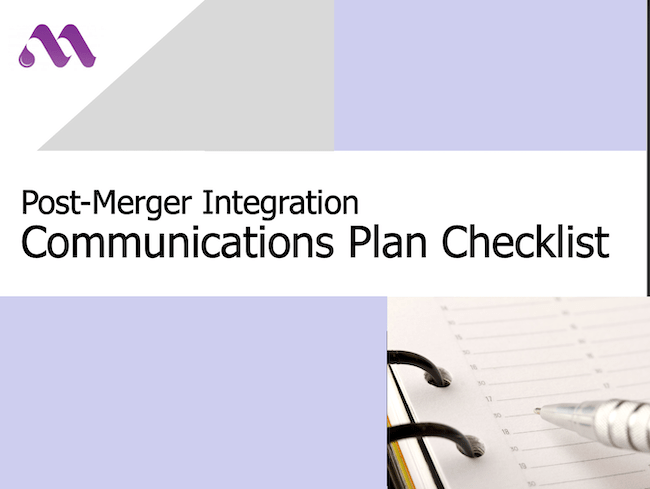 Post-Merger Integration Communications Plan Checklist