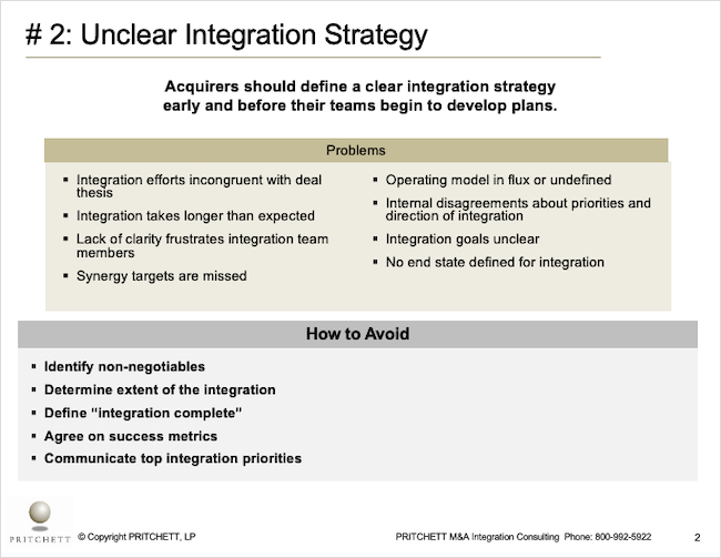 # 2: Unclear Integration Strategy