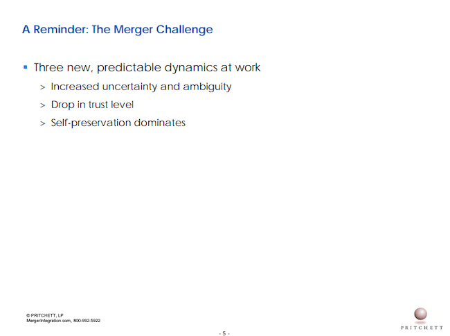 A Reminder: The Merger Challenge