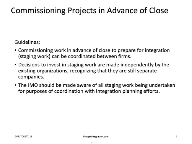 Commissioning Projects in Advance of Close