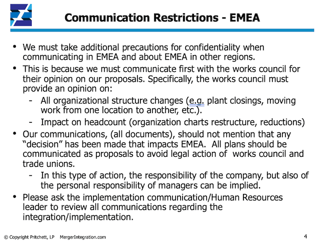 Communication Restrictions - EMEA