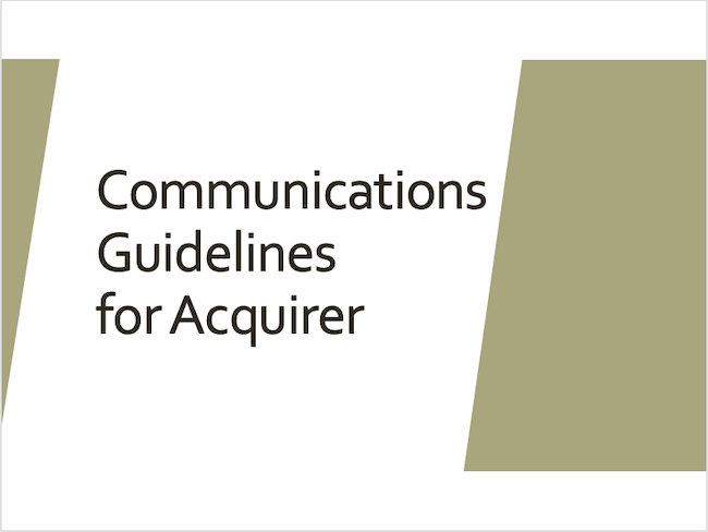 Communications Guidelines for Acquirer