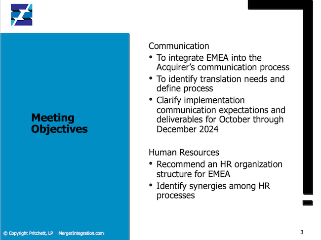 Global HR and Communication Meeting Objectives