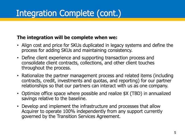 Integration Complete (cont.)