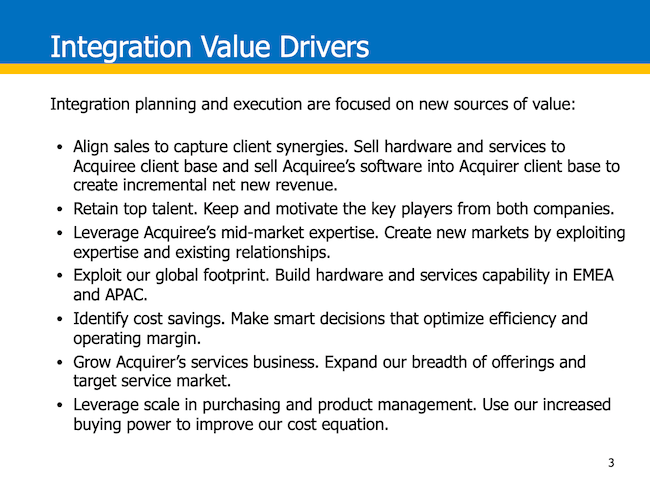 Integration Value Drivers