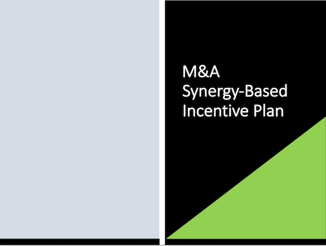 M&A Synergy Based Incentive Plan