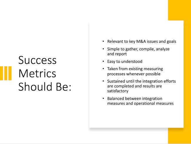 Success Metrics Should Be: