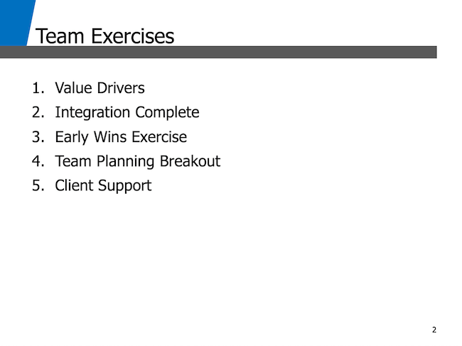 Team Exercises