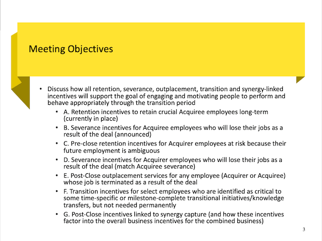 Meeting Objectives