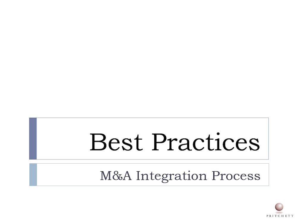Best Practices for the M&A Integration Process 