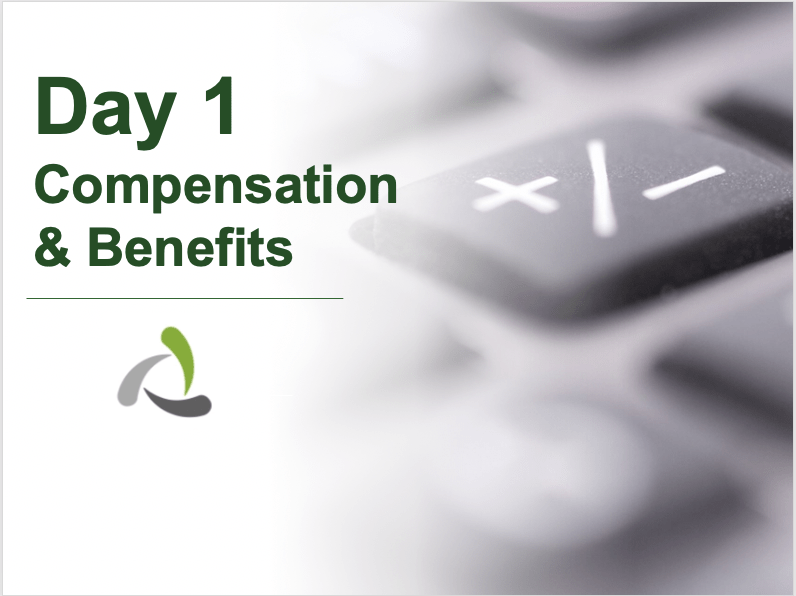 Day 1 Compensation and Benefits Cover