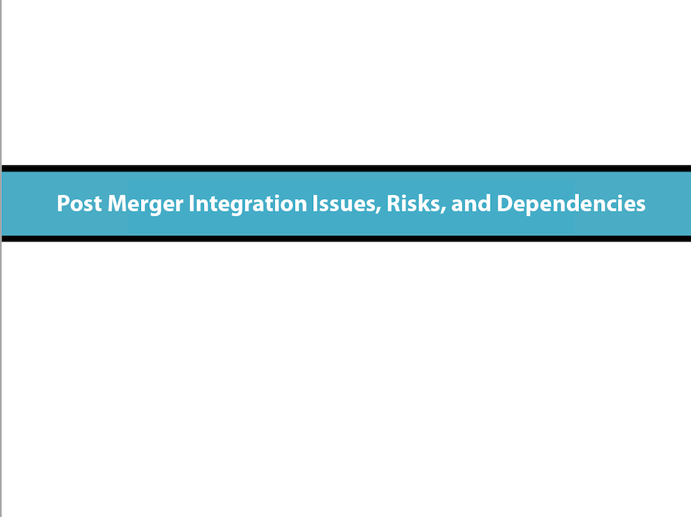 Risks, Dependencies and Mitigation Steps by Function