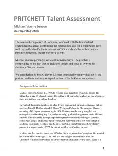 Chief Operating Officer Talent Assessment