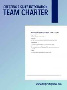 Creating a Sales Integration Team Charter