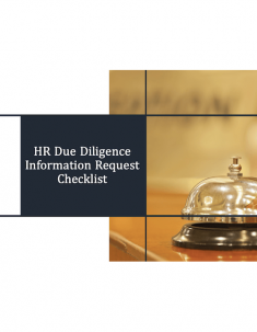 HR Due Diligence Information Request Checklist