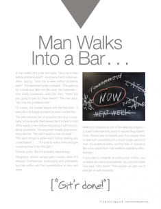 A man walks into a bar