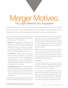 Merger Motives the logic behind every acquisition