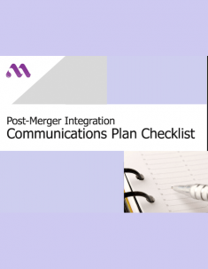 Post-Merger Integration Communication Plan Checklist