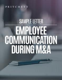 Sample Letter: Employee Communications During M&A