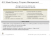 # 6: Weak Synergy Program Management