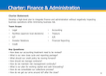 Charter: Finance & Administration
