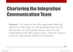 Chartering the Integration Communication Team