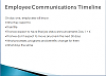 Employee Communications Timeline