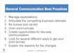 General Communication Best Practices