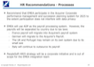 HR Recommendations - Processes