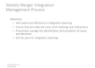 Weekly Merger Integration Management Process
