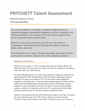 Chief Operating Officer Talent Assessment