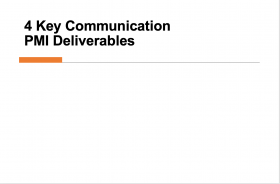 4 Key Communication PMI Deliverables