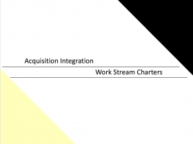 Acquisition Integration Work Stream Charters
