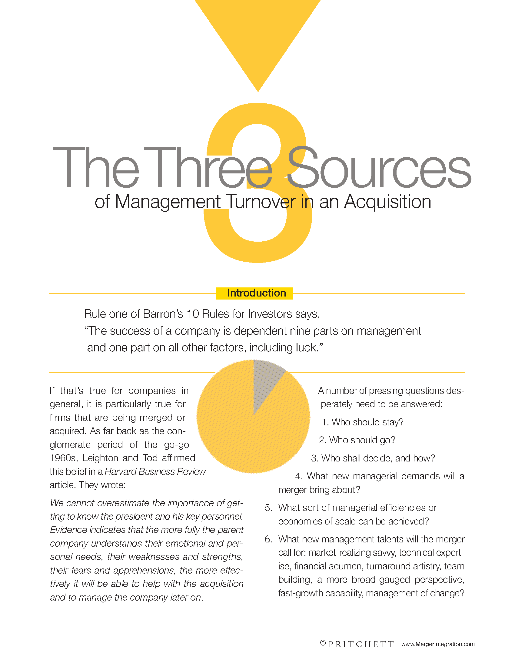 The Three sources of Management Turnover